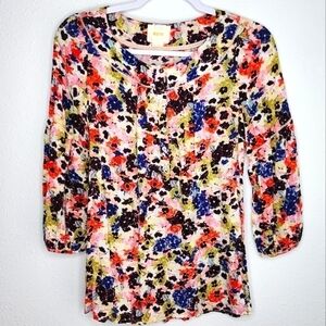 Maeve Anthropologie Pansyfield Floral Blouse Top 2